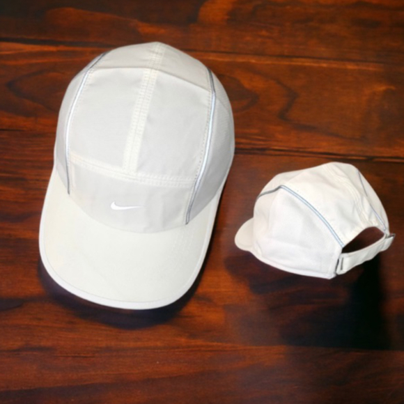 Mũ lưỡi trai Nón kết N.ike cao cấp 5Panel Vải dù Màu Trắng Phối Nỉ 2 cạnh Thoáng khí N-381.