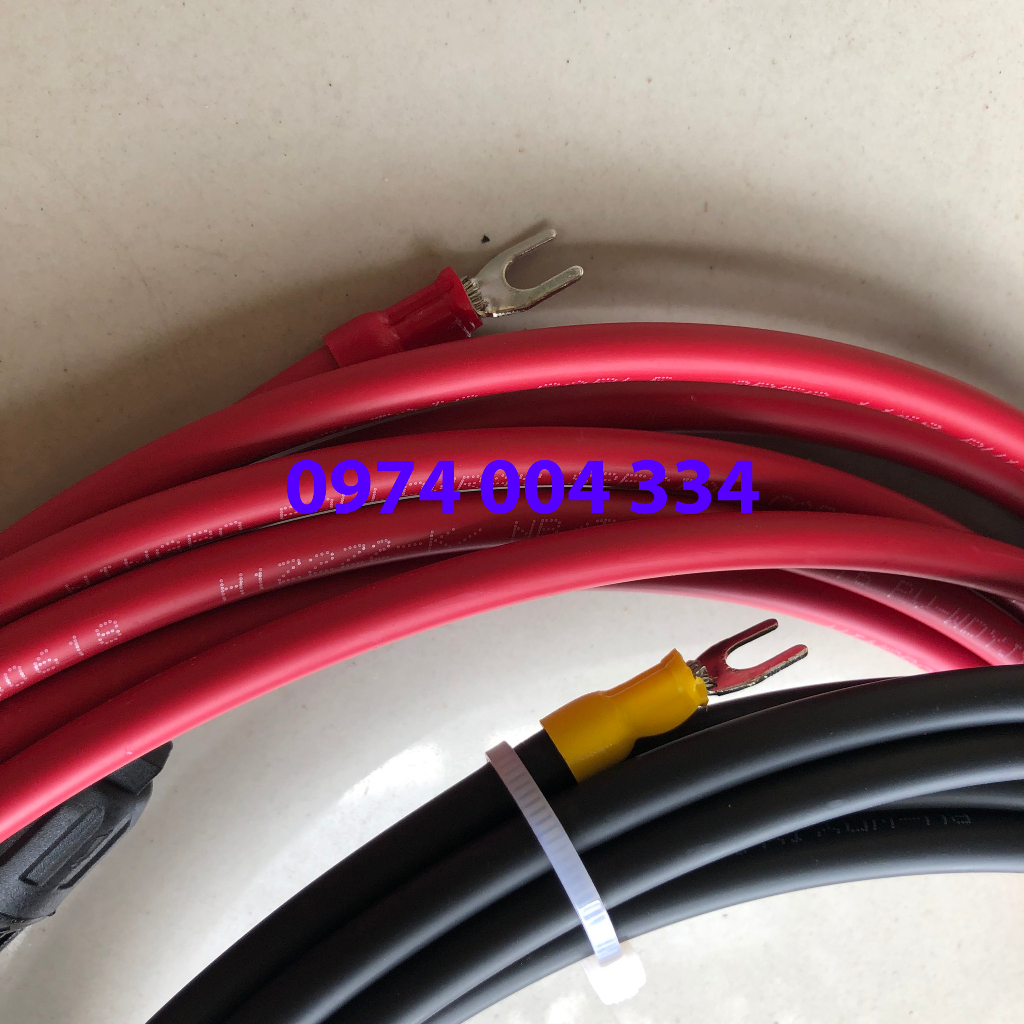 05 mét đôi dây điện PV/DC 4.0 bấm sẵn MC4 và đầu cos inox 304