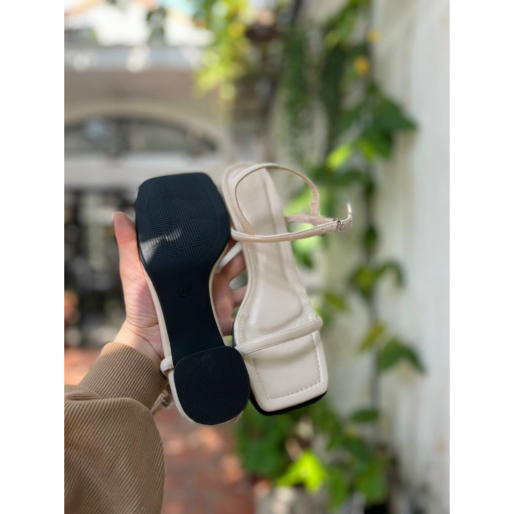 Giày Sandal Judy Dây Ngang Thanh Mảnh Cao 4p VNXK