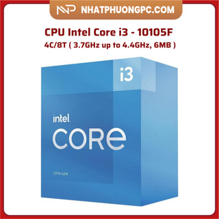 Bộ vi xử lý cpu intel core i3 - 10105f 4c/8t
