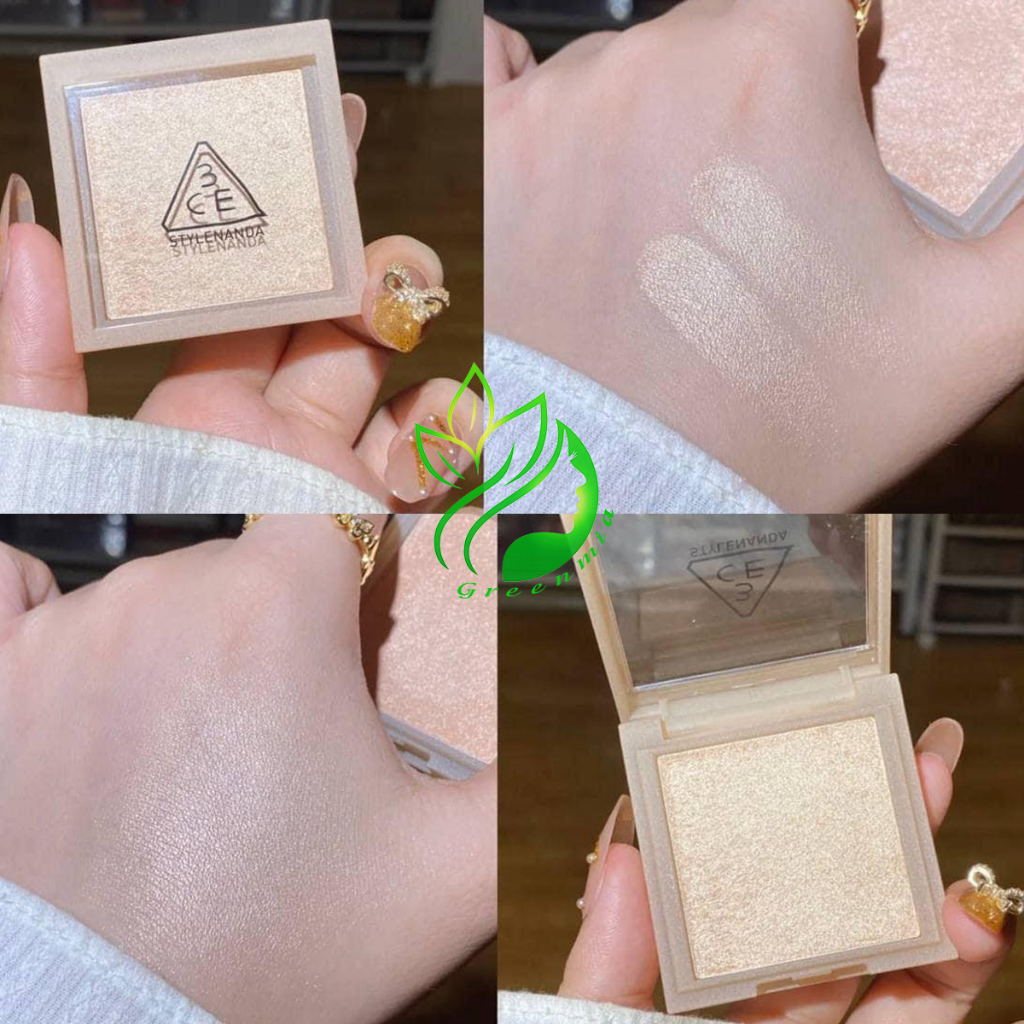 Phấn Bắt Sáng 3CE Highlight 3 MÀU FACE HIGHLIGHTER Hộp Vuông 4,8g