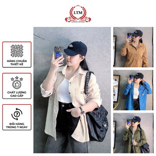 Áo sơ mi nhung tăm thời trang, dễ phối đồ - Xưởng May LTM-ms-05