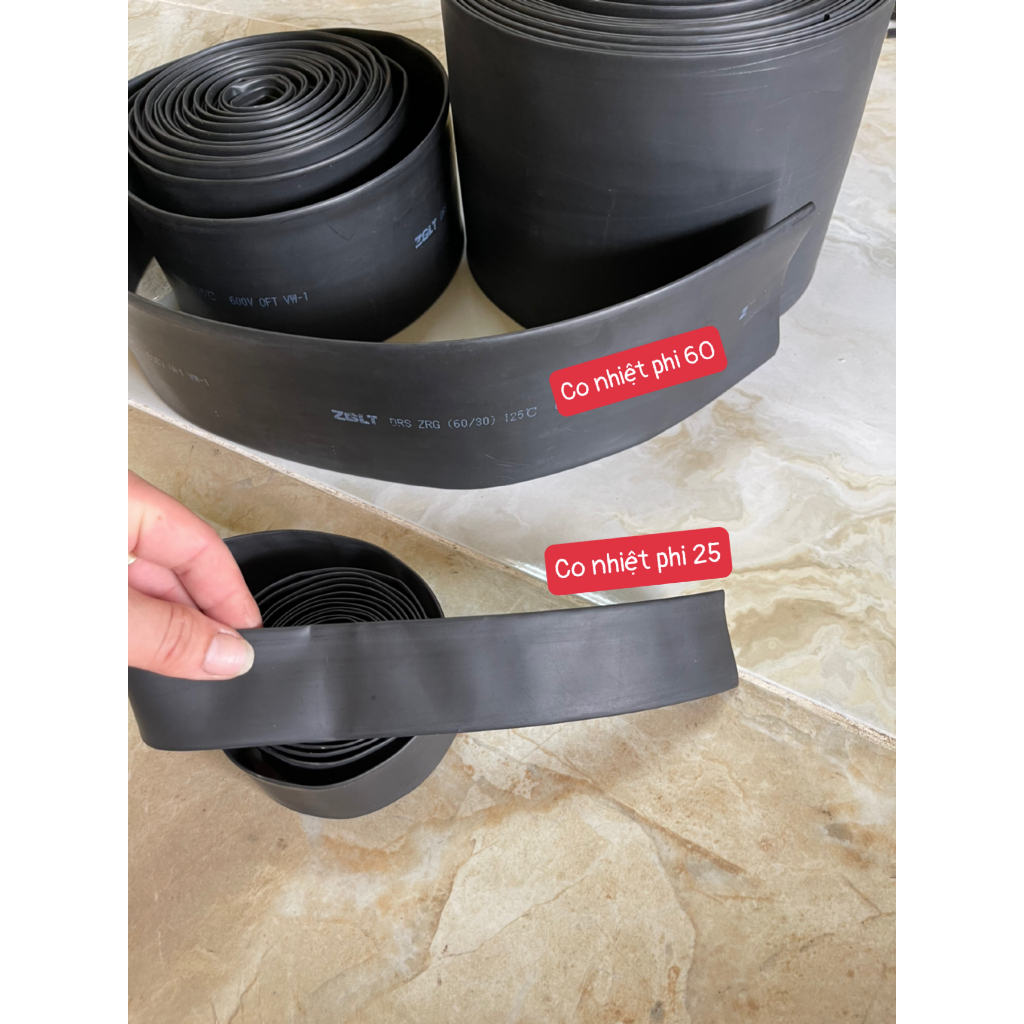 1 mét Gen co nhiệt cỡ to Phi 25-60-100