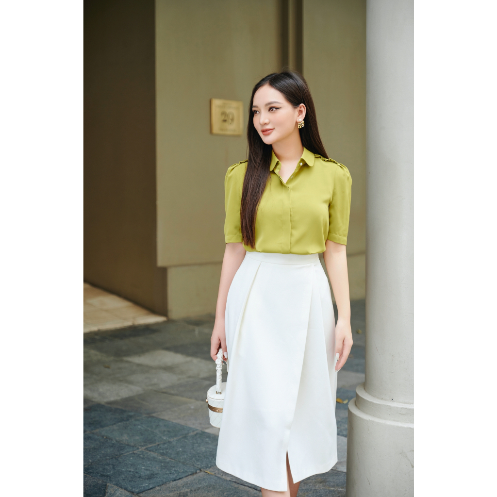 Áo Sơ Mi Dập Ly Cầu Vai Thời Trang By LEMIA Design - LA23106