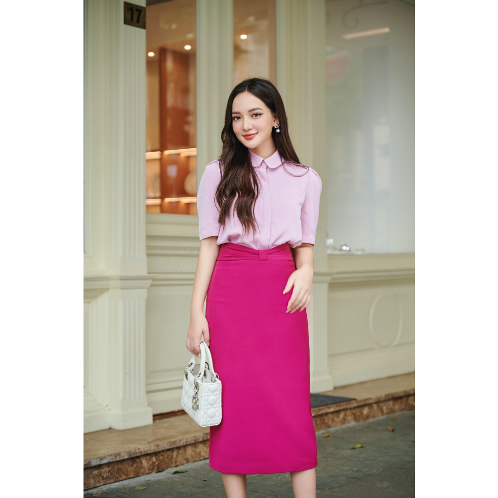 Áo Sơ Mi Nữ Dập Ly Cầu Vai Thời Trang  By LEMIA Design - LA23106