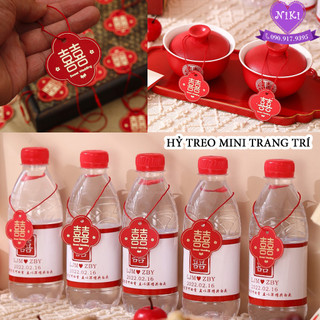 Hỷ treo mini trang trí chai nước suối - nước ngọt -trang trí tiệc