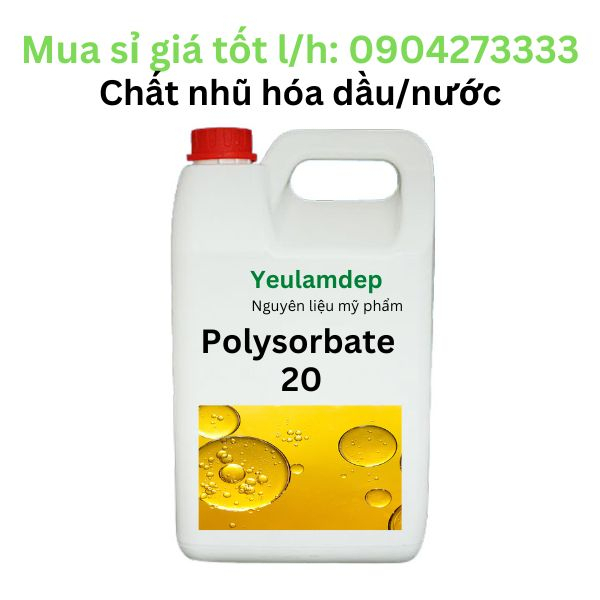 1kg Polysorbate 20 - Tween 20- chất nhũ hóa dầu trong nước - Nguyên liệu mỹ phẩm