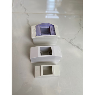 Hộp bảo vệ CB 2 tép, hộp nổi mcb 2p có nắp che mưa, hộp nổi CB cóc nhựa Tiến Phát