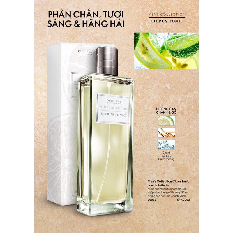 Nước hoa nam hương cam,chanh và gỗ 75ml_3.00.58