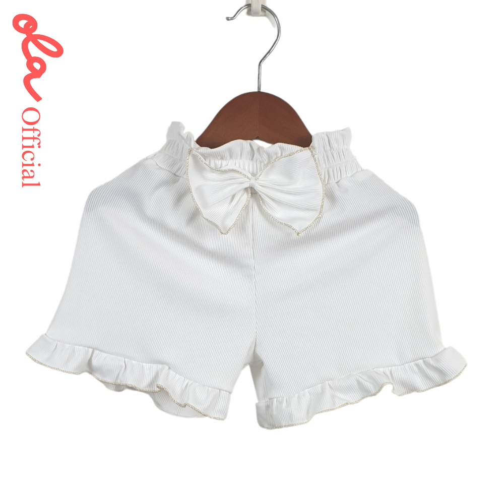 Quần đùi cho bé gái chất thun tăm trơn cực xinh ngày hè. Quần đùi bé gái thun tăm 8 - 28 kg
