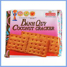 Bánh quy COCONUT CRACKER JESSICA® 178g / Bánh quy dừa vuông bọc giấy bạc