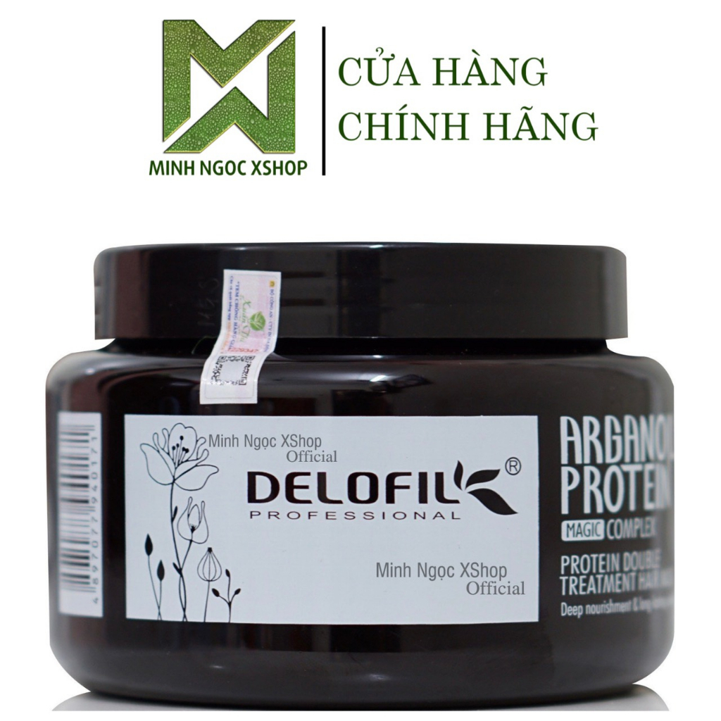 Kem ủ tóc phục hồi siêu mượt Delofil Protein Hair Mask 500ML dạng hũ