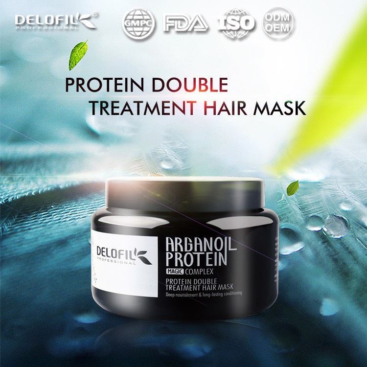 Kem ủ tóc phục hồi siêu mượt Delofil Protein Hair Mask 500ML dạng hũ