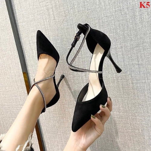 Giày cao gót 9p đi tiệc dây quai đá đan chéo