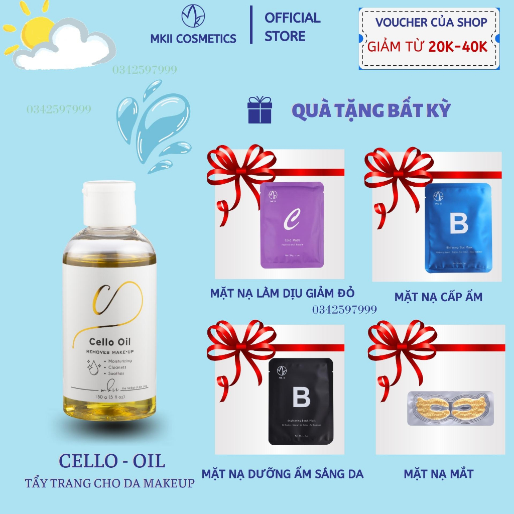 DẦU TẨY TRANG Cello Oil MKII COSMETICS làm sạch sâu