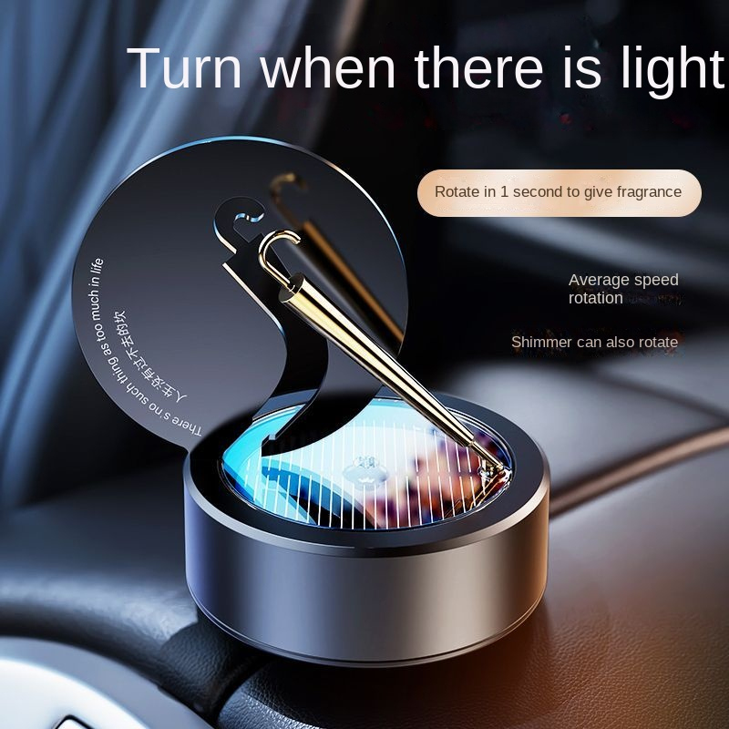 Máy Khuếch Tán Tinh Dầu Ô Tô  - Sáp Thơm Ô Tô Vòng Xoay Năng Lượng Mặt Trời Decor Ô Tô