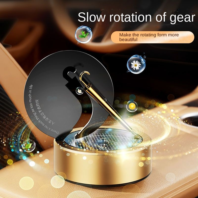 Máy Khuếch Tán Tinh Dầu Ô Tô  - Sáp Thơm Ô Tô Vòng Xoay Năng Lượng Mặt Trời Decor Ô Tô