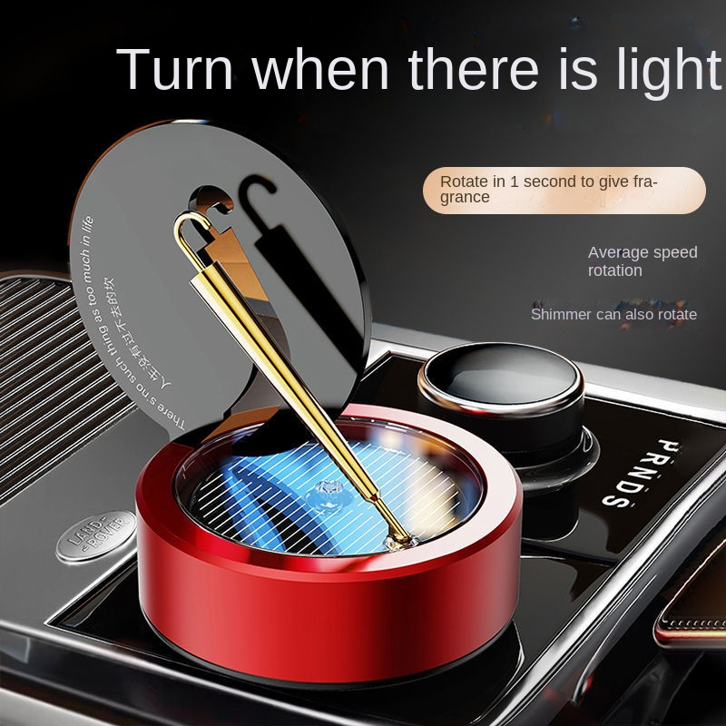 Máy Khuếch Tán Tinh Dầu Ô Tô  - Sáp Thơm Ô Tô Vòng Xoay Năng Lượng Mặt Trời Decor Ô Tô