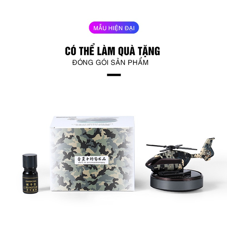 Máy Bay Trực Thăng Xoay Năng Lượng Mặt Trời Trang Trí Xe Hơi, Khử Mùi Ô Tô