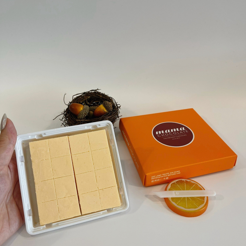 Socola Tươi Mama Chocolate Vị Cam Pháp KETO Hộp 25,16, 9 Viên