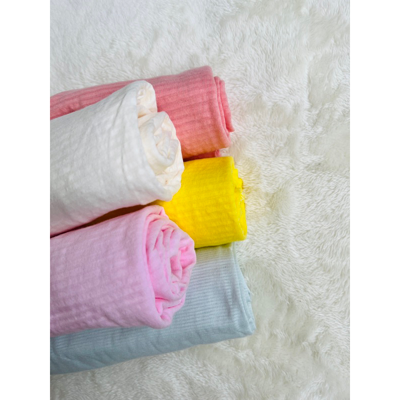 Vải cotton giấy Hàn màu baby