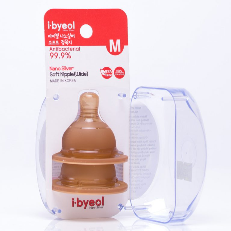 Núm vú thay thế bình sữa cổ rộng I - Byeol đủ size cho bé