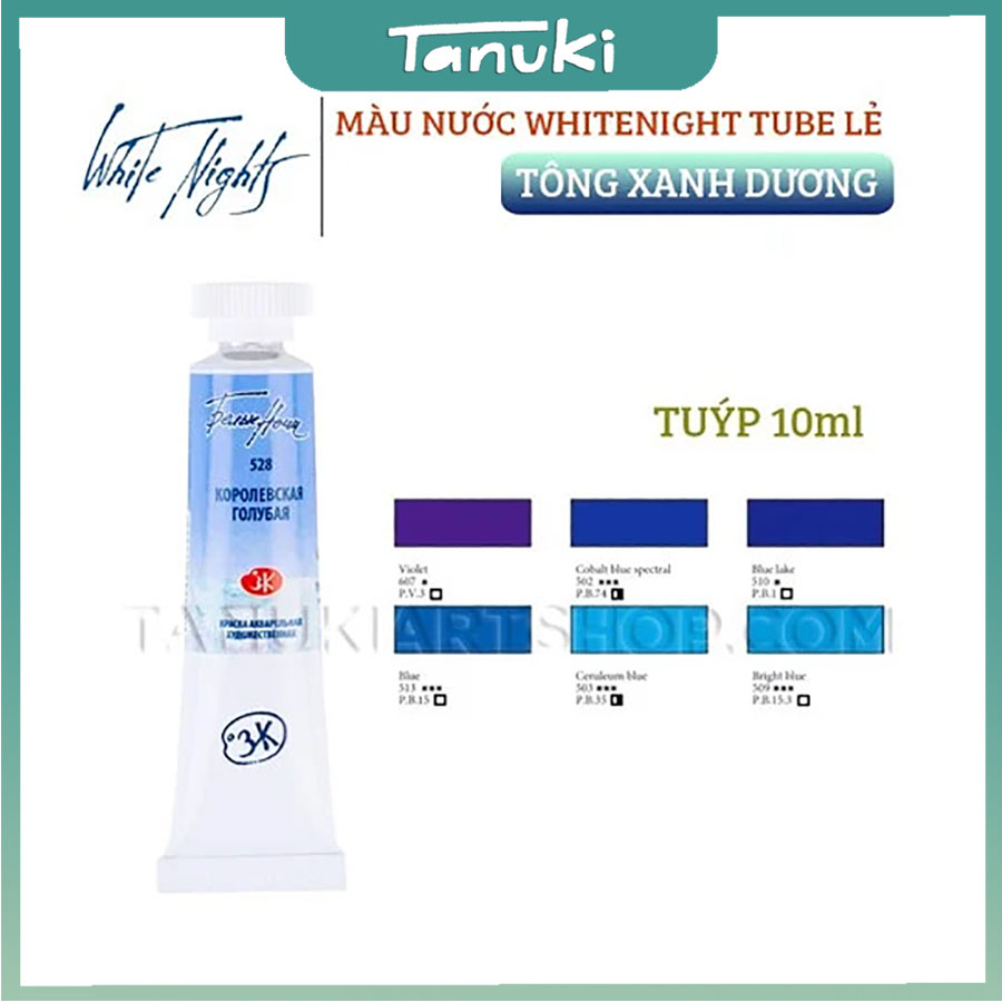 Màu tuýp lẻ White Nights (tông xanh dương)