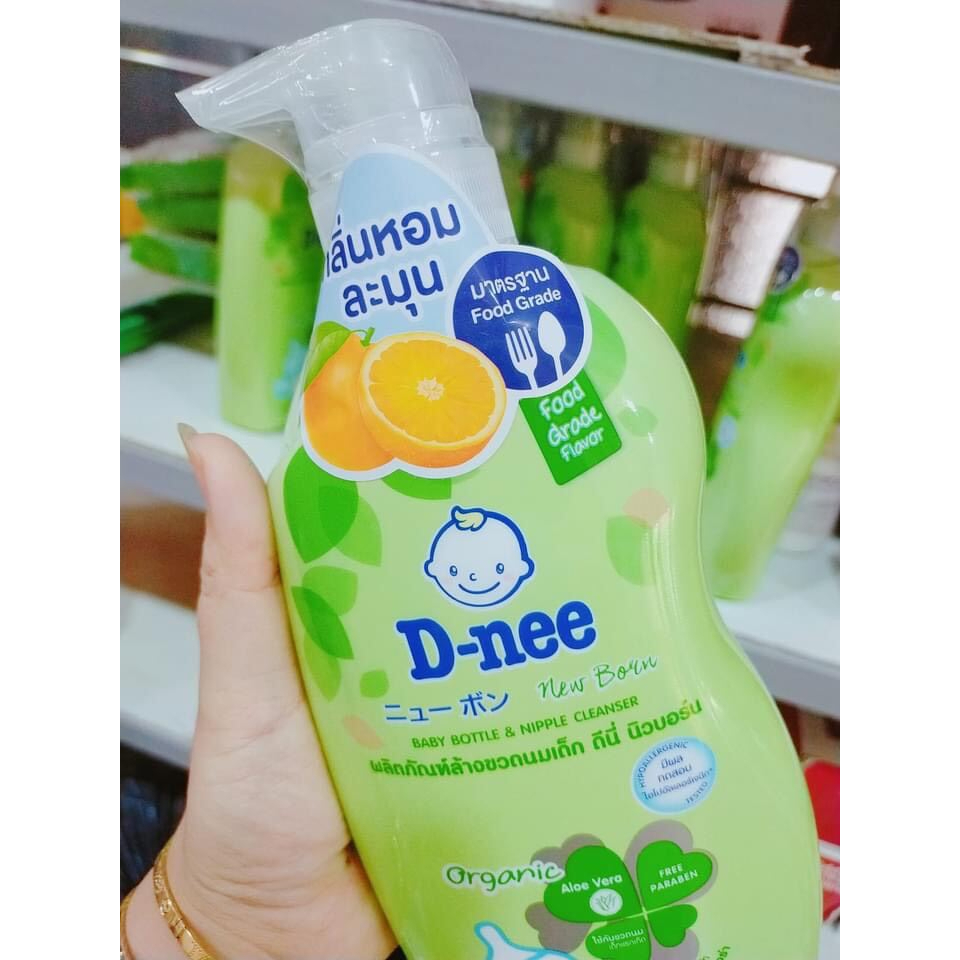 [Mẫu Mới] Nước Rửa Bình Sữa, Đồ Chơi, Hoa Quả Organic Dnee Dạng Túi 600ml, Chai 620ml Chuẩn Thái Lan– tongkhohuyhoang168