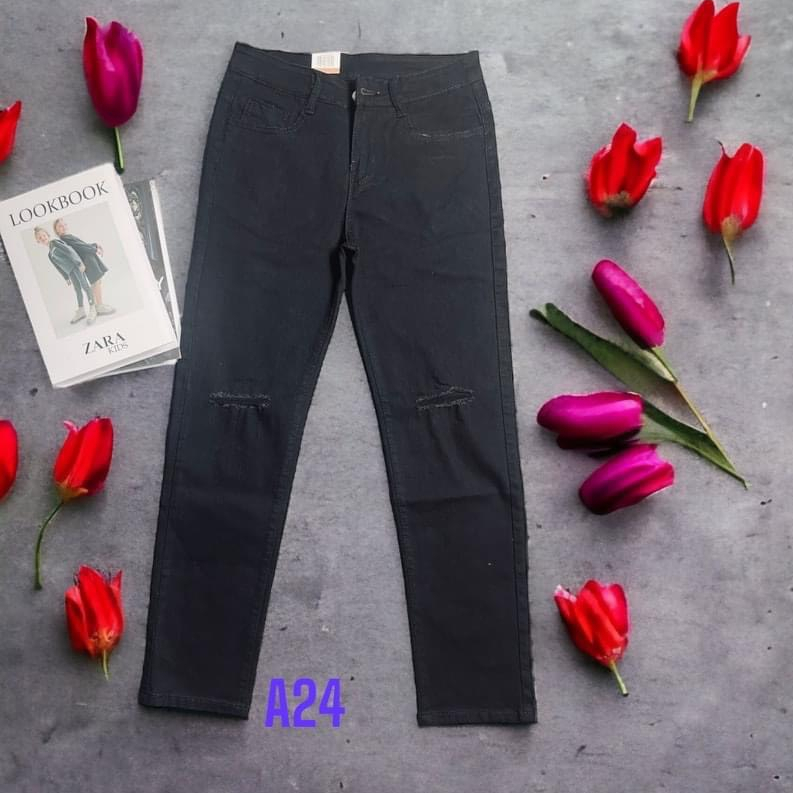 Quần bò jean nam dài xanh nhạt  rách vá gối trắng đẹp mẫu mới hot,chất jean dày co giãn chuẩn vnxk