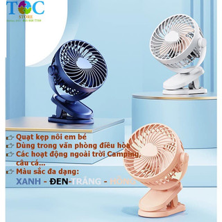Quạt tích điện mini quạt kẹp bàn để bàn cực mát moda.h