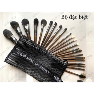 [MNS] BIG SALE Bộ cọ 22 cây lông thú tự nhiên cán gỗ cho trang điểm chuyên nghiệp và cá nhân Pro