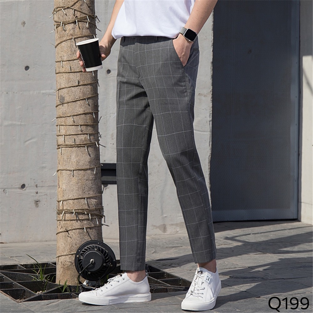 Quần âu nam kẻ sọc chất vải cotton cao cấp , chuẩn thiết kế hàn quốc, cực tôn dáng, lịch sự, trẻ trung .