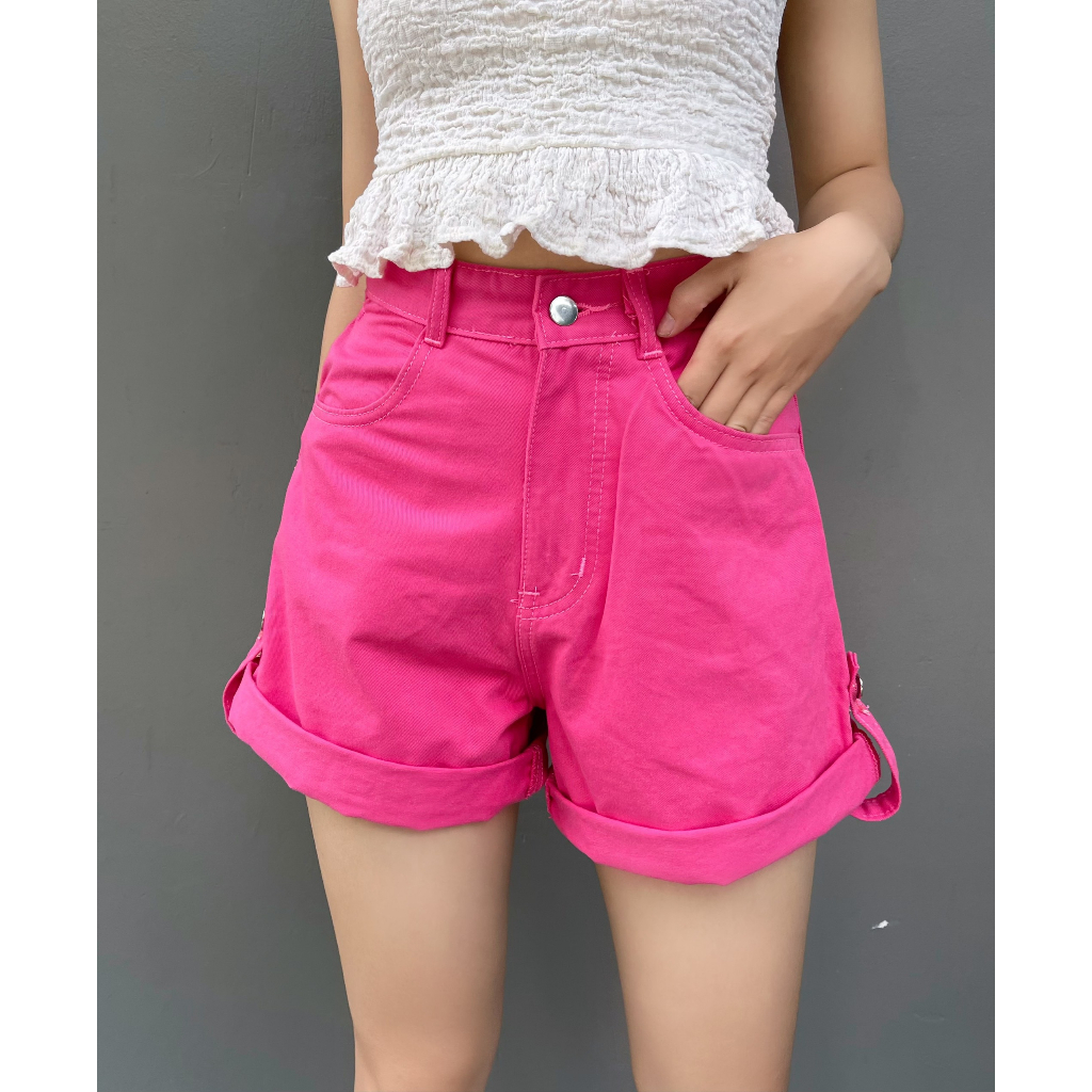 Quần short nữ kaki cạp cao lật lai nhiều màu thời trang, năng động - Xưởng May LTM