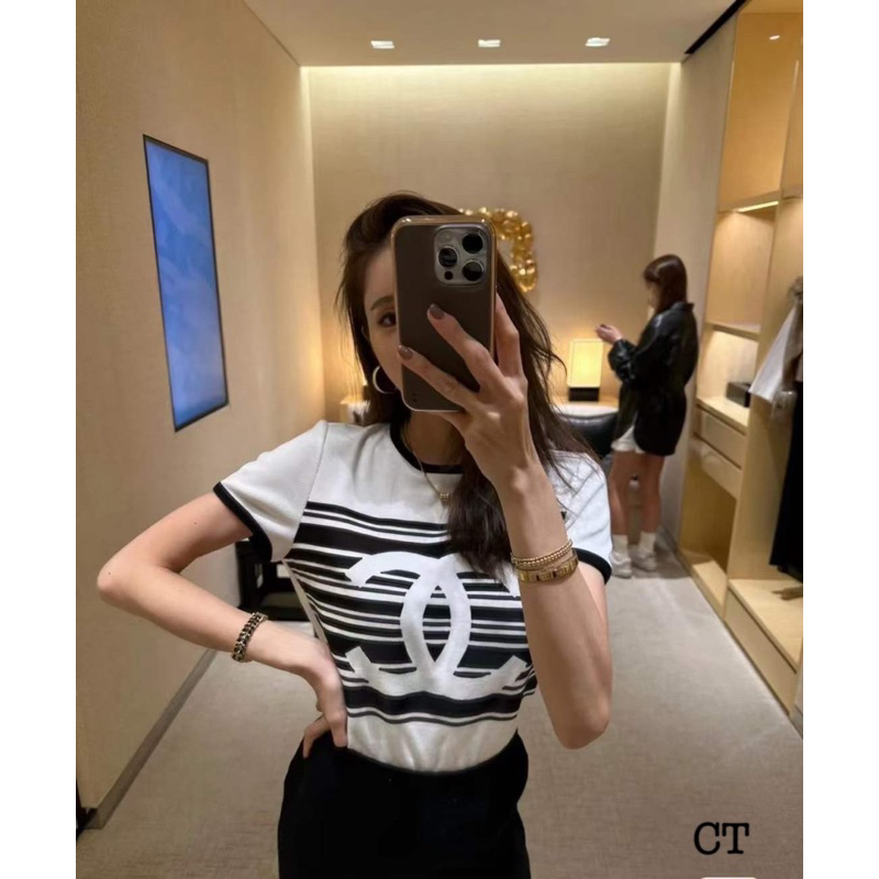 Áo phông chace kẻ nhung cao cấp full tag