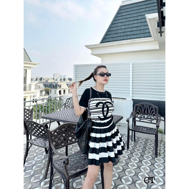 Áo phông chace kẻ nhung cao cấp full tag