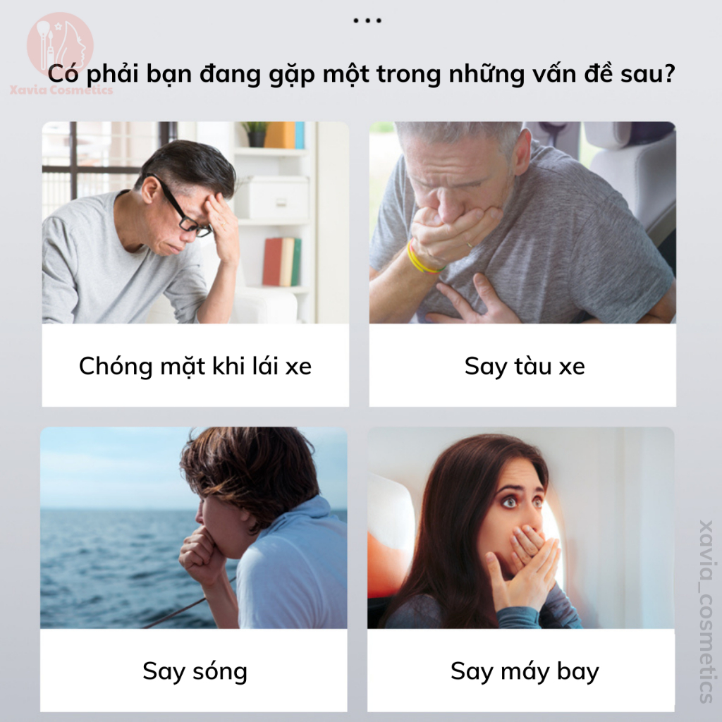 Thanh lăn thảo dược chống say xe - Tinh dầu bạc hà chống các triệu chứng buồn nôn, đau đầu, khó chịu do say tàu xe