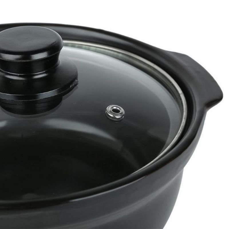 Nồi thố đất kho cá nấu mì cay hàn quốc cao cấp dày dặn tráng men chống dính 7inch-0,5l-1lít-2lít