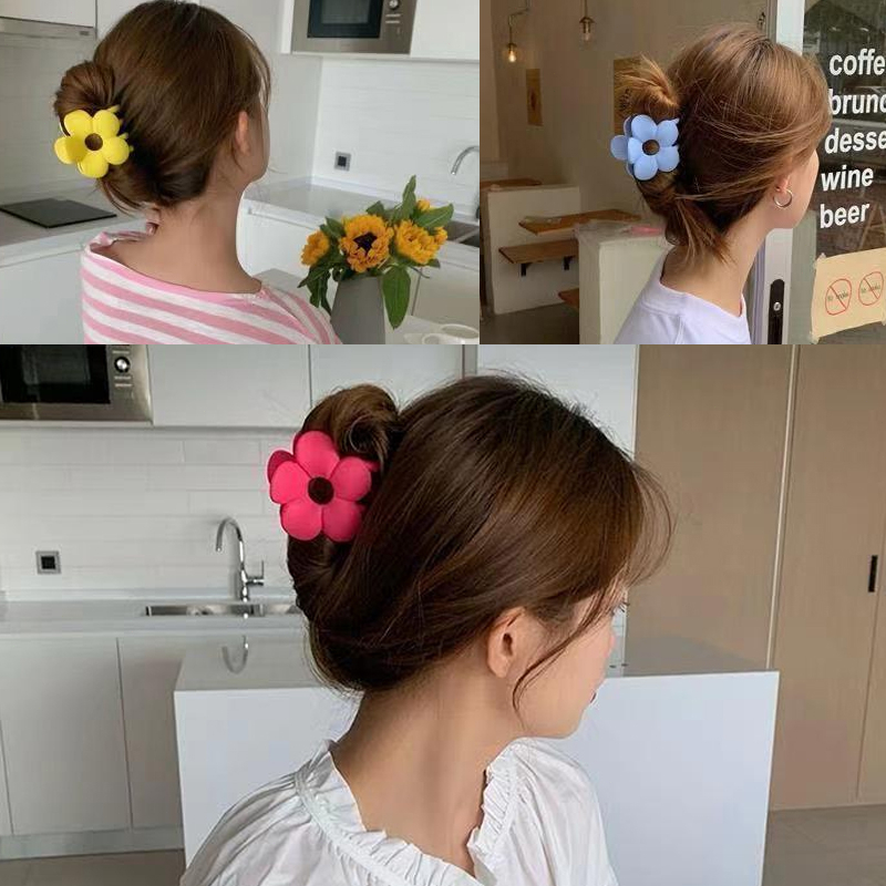 miumiuaKẹp Tóc Hình Hoa Nhiều Màu Sắc Phong Cách Hàn Quốc Thời Trang Cho Nữ
