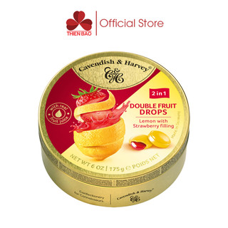 Kẹo trái cây Đức Cavendish & Harvey Dou Lemon Strawberry hộp thiếc 175g