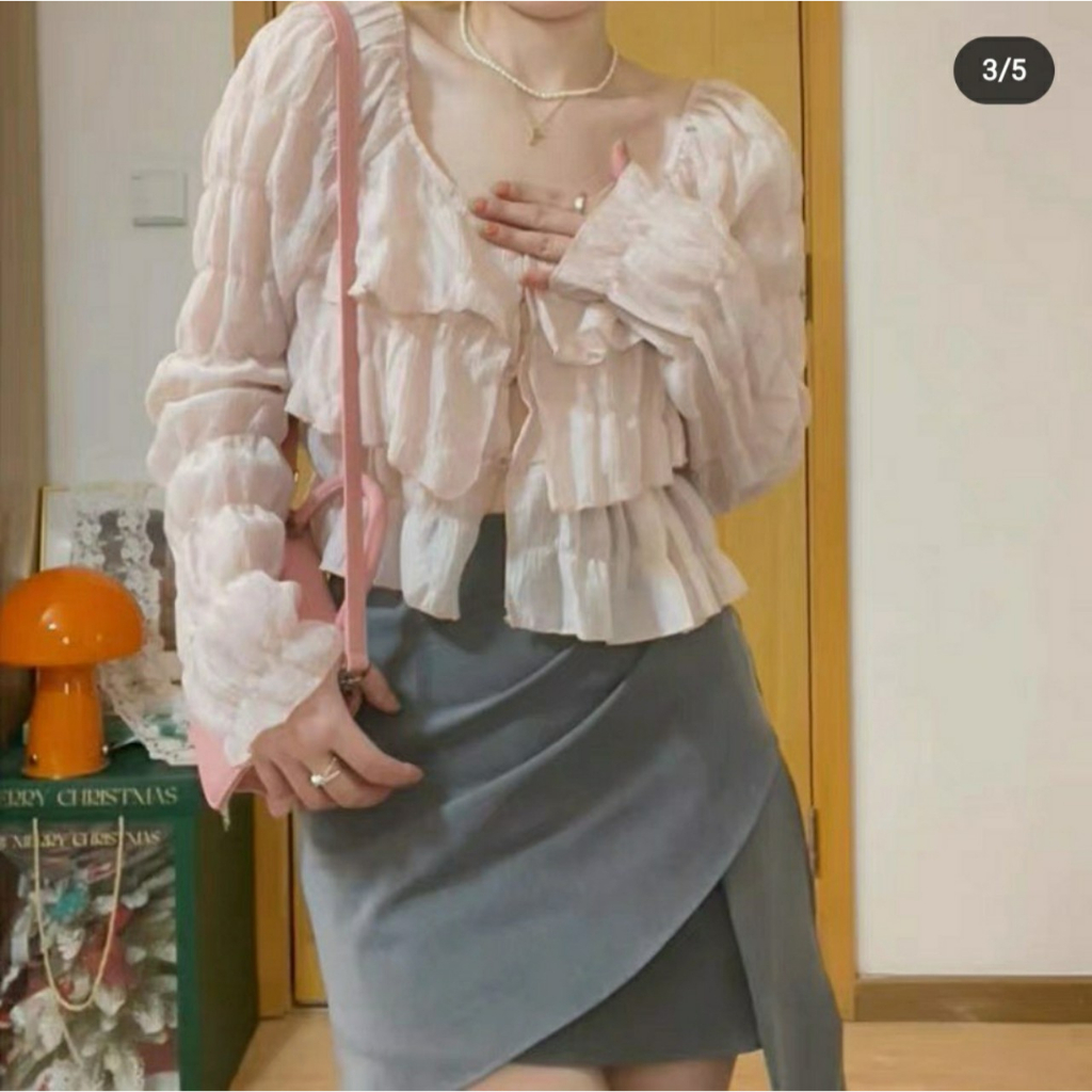[Bigsize 55-100kg] Áo voan tầng tiểu thư