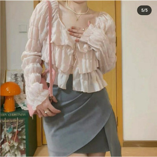 [Bigsize 55-100kg] Áo voan tầng tiểu thư