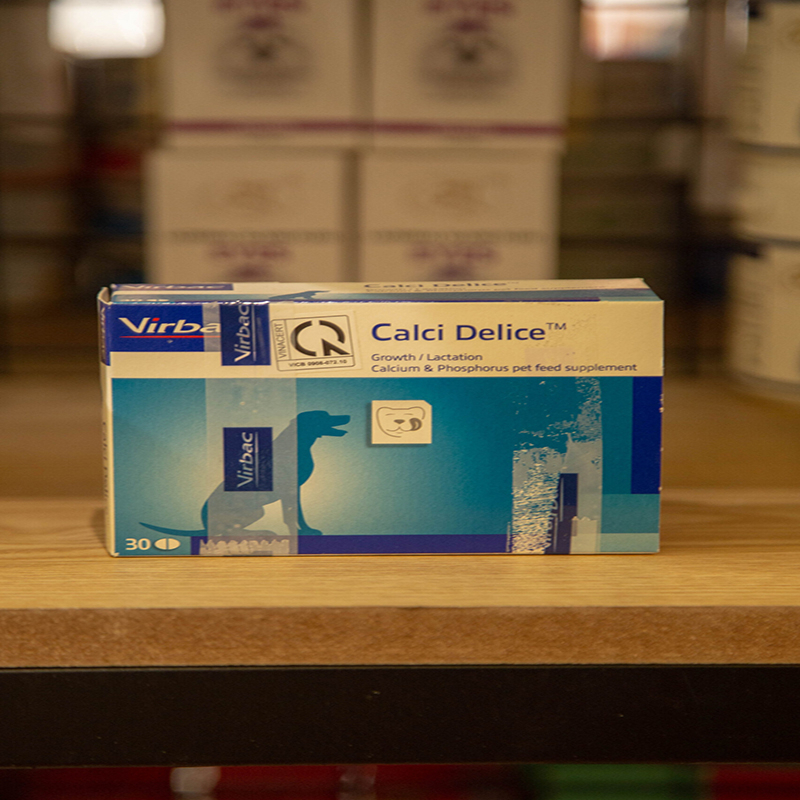 Calci Delice Virbac Pháp Hộp 30 Viên Bổ Sung Đầy Đủ Canxi và khoáng chất thiết yếu Dành Cho Chó