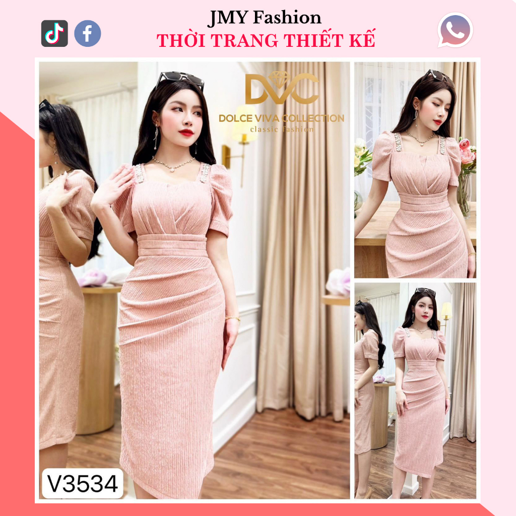 váy body xẻ tà nữ tính