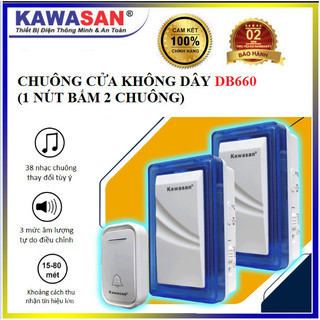 Chuông cửa cổng không dây có 2 chuông DB660