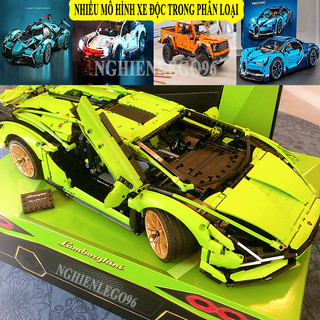 Đồ chơi lắp ráp Xe Lamborghini EKP 37 có động cơ đèn điều khiển đồ chơi siêu xe ô tô lắp ráp mô hình xe
