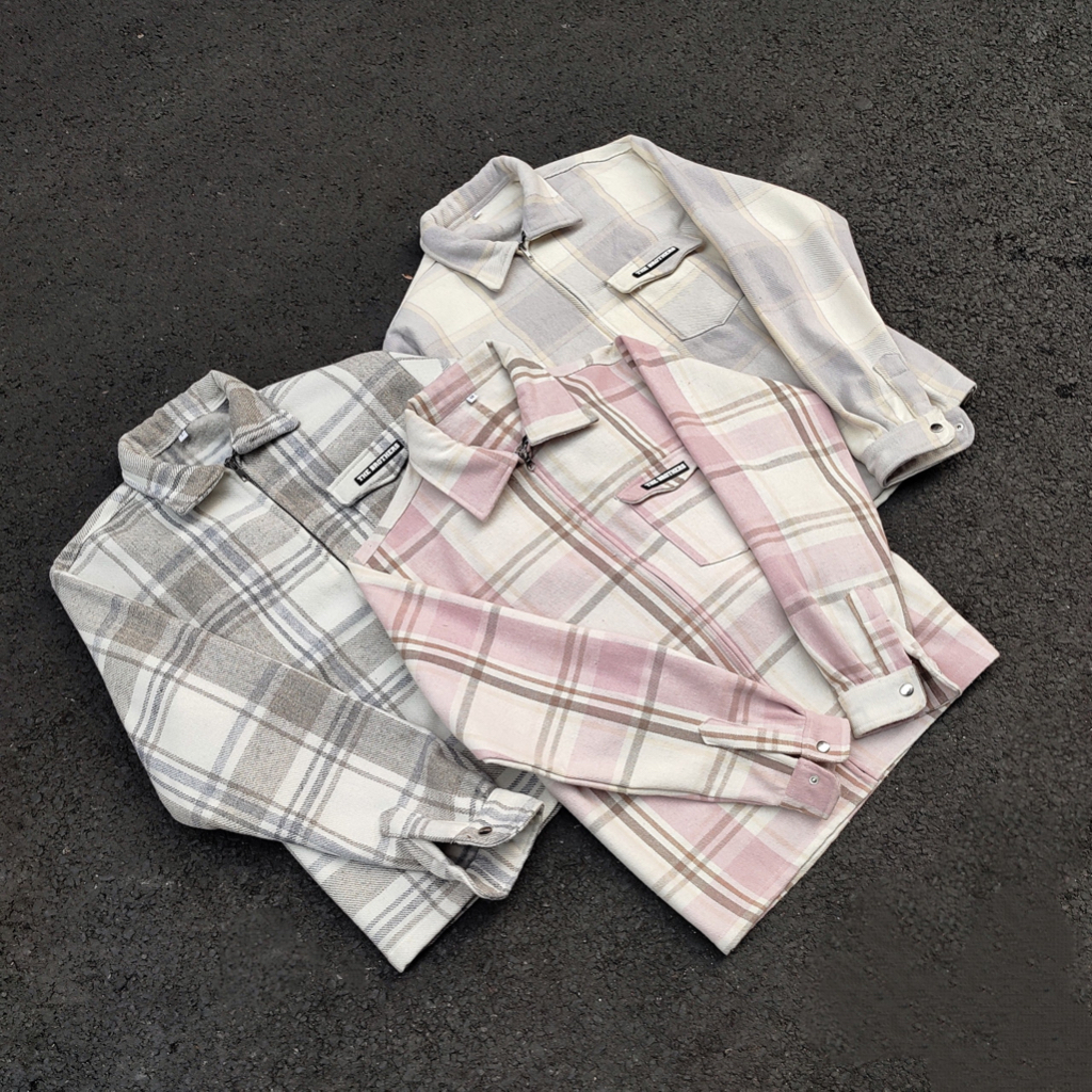 Áo khoác nam Flannel Jacket THEBROTHERS - chất dày dặn nhiều màu form ngang thắt lưng