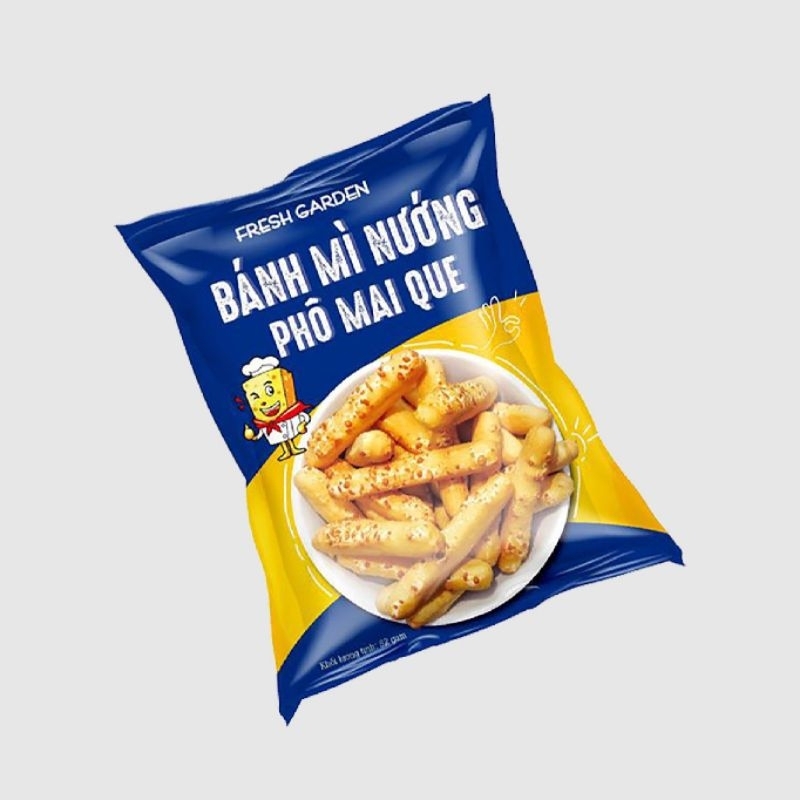 Bánh mì nướng Fresh Garden vị phô mai que gói 52g