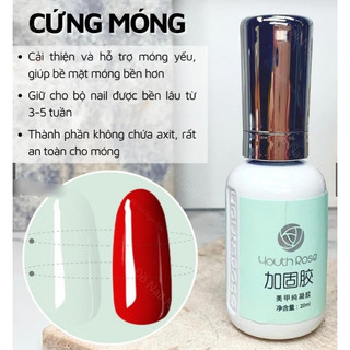 base- top- cứng móng hoa hồng mới chai 20ml