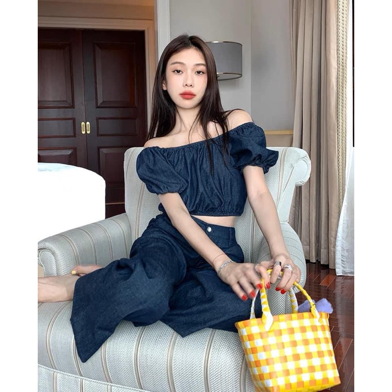 PUR. Studio - Set Áo trễ vai + Quần dài