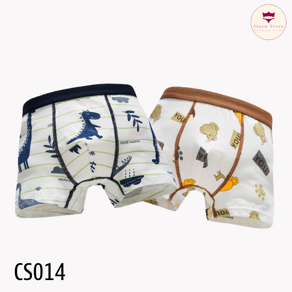 BabyBooFashion Set 4 quần lót đùi chip đùi bé trai 10-40kg  cotton cao cấp co dãn thoải mái mềm mịn CS014